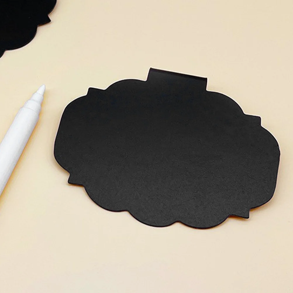 5Pcs Basket Label Price Display Clip on Plastic Blackboard Clip Message Board for Storage Box Reusable Plastic Black Board