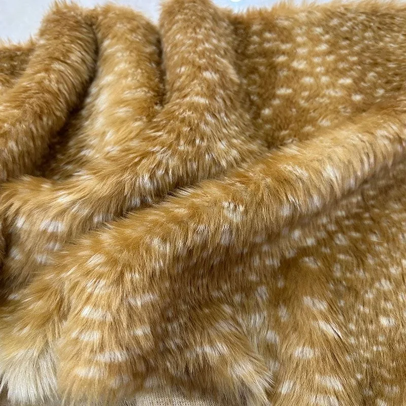 170x50cm Deer Skin Faux Fur Fabric for Patchwork Sewing Garment Diy Dolls Fur Suit Cosplay Costume Blanket Throw Fabric