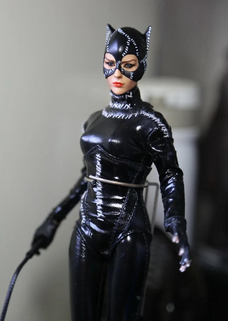 KUMIK KMF022 1/6 Scale Original Female Solider Latex Tight Fitting Clothing Batman 92 Cat Girl Full Set 12in Action Figure Model