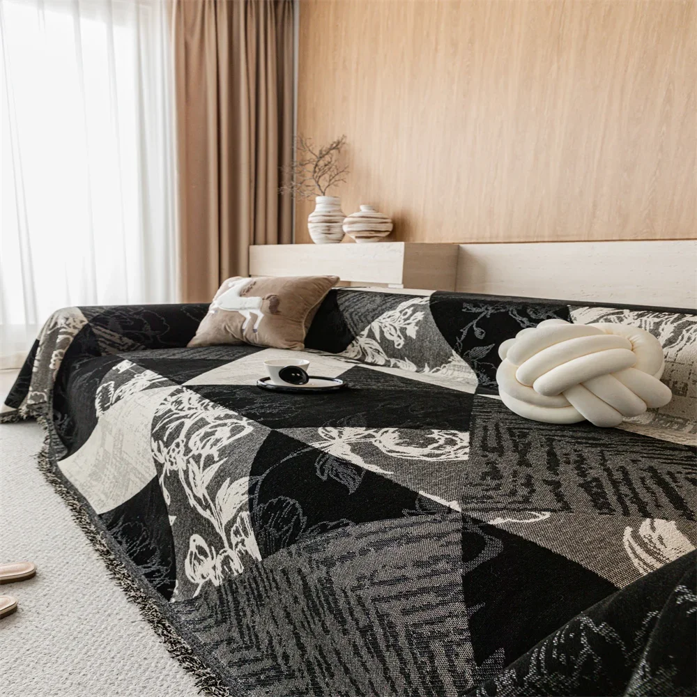2026 Retro French Style Light Luxury Sofa Cover Universal Non-Slip All-Season Fabric High-Quality Sofa Slipcover Anti-Cat