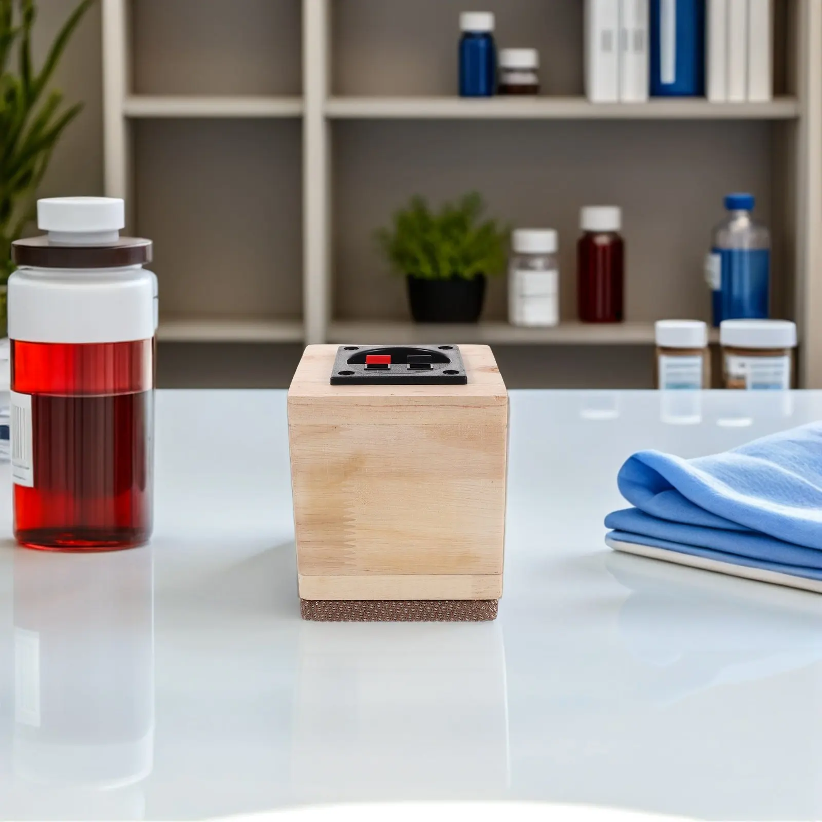 Automotive Speaker Box Wooden Sound Container Natural Grain Car Audio Empty Enclosure Universal Audio System