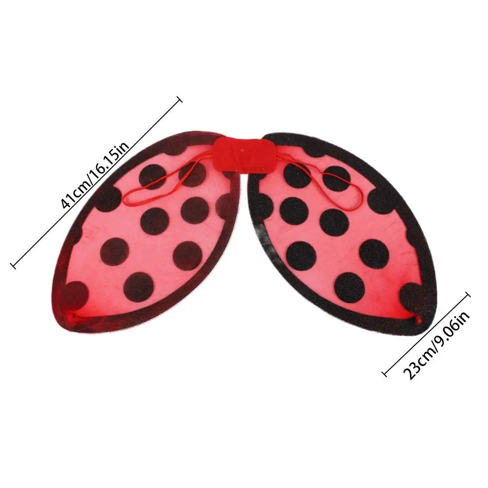 Accessoires d'ailes pliables, accessoires de Costume coccinelle pour enfants, Costumes habillés, fournitures de fête Cosplay pour adultes