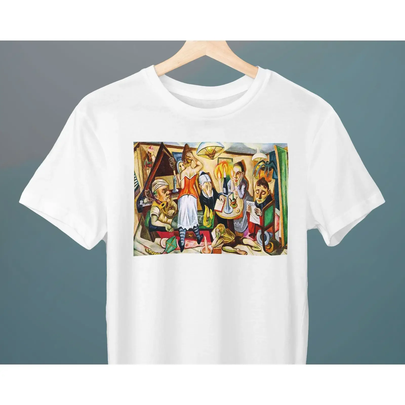 Camiseta con estampado de la pintura Expressionista de la familia de Max Beckmann, única para él, para ella, para amantes, estilo vintage, streetwear unisex