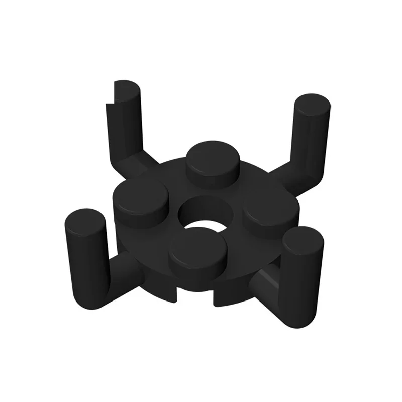 MOC 10PCS 98284 Plate 4 Bars Classical Adaptive Brick Round 2x2 With Pin Holes Building Block Toys Adult Boys Special Day Gifts