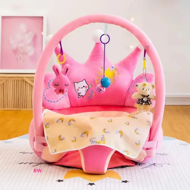 High quality crown style children's cute plush cartoon toy sofa/cushion