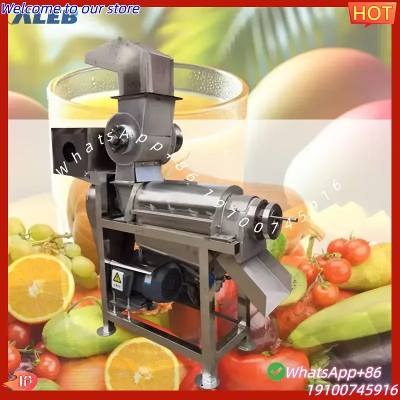 

2026Hot New Fashion Papaya Litchi Coconut Fruit Crushing Screw Juicer 304 Stainless Steel 1.5kw Motor Electric Mango Lemon