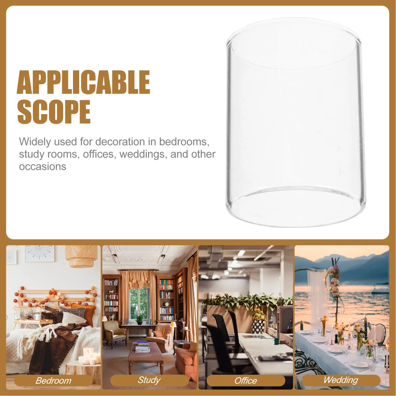 حامل زجاجي بتصميم إبداعي فريد لحفلات الزفاف وحواملات الحفلات وحاملات الشموع الأسطوانية #2