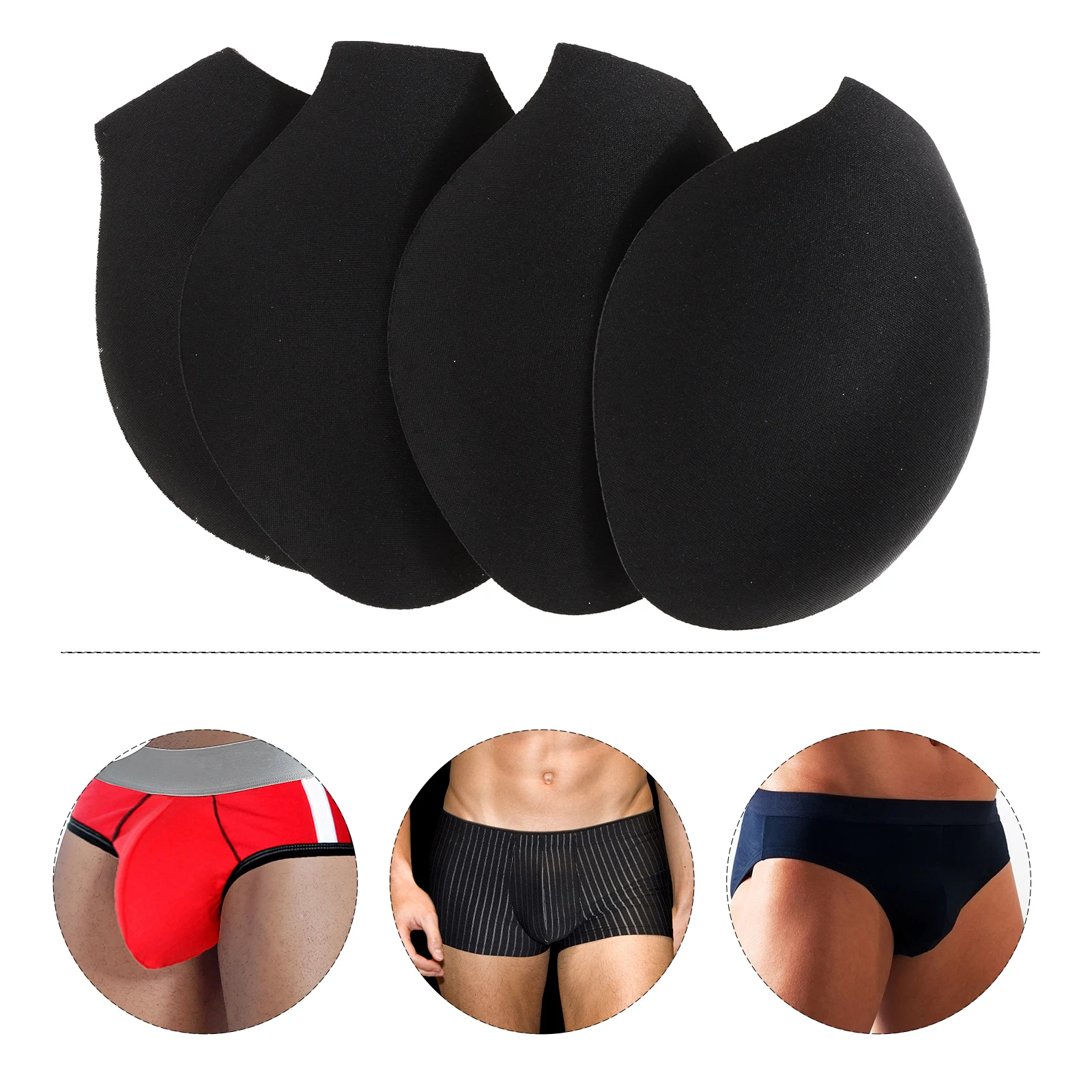 

4 Pcs Sponge Pad Bulge Leak Proof Cup Support Swimsuit Sport Protection