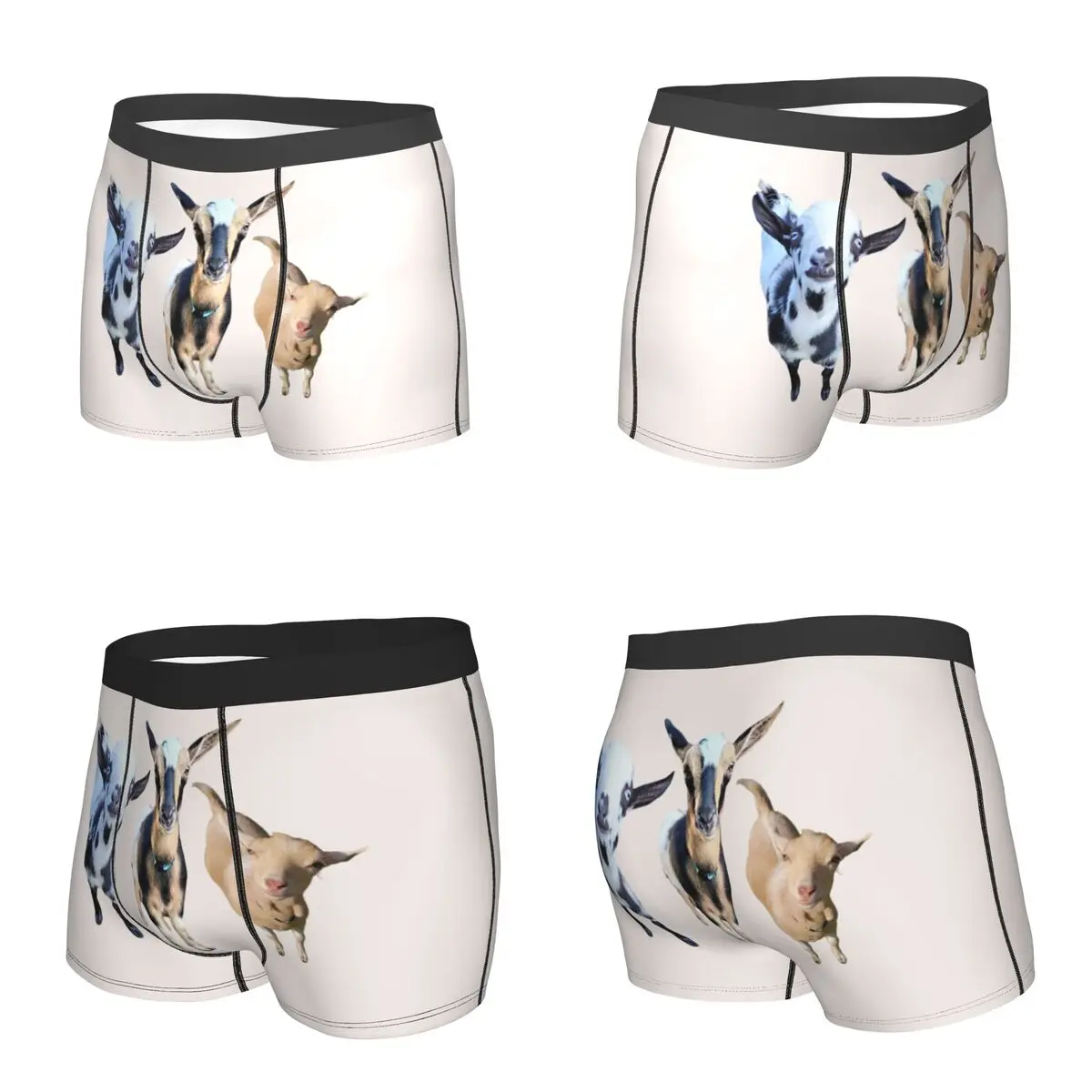 Boxer Underpants Shorts Cute Goats Panties Men Comfortable Underwear for Homme Man Boyfriend Gift