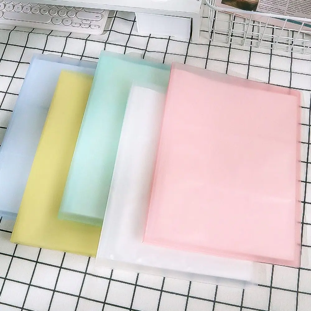 With Inner Page Binder Photocard Holder 3 Inch A4 Photo Album Binder Solid Color Waterproof Small Card Collect Book