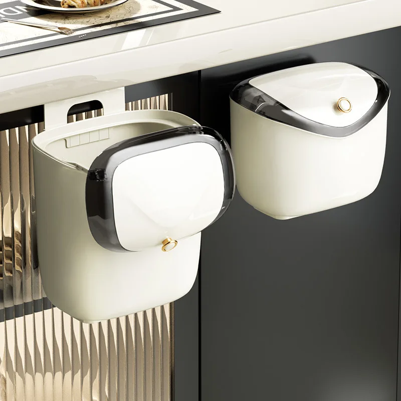 Wall hanging trash can high value food waste storage household bathroom kitchen trash can