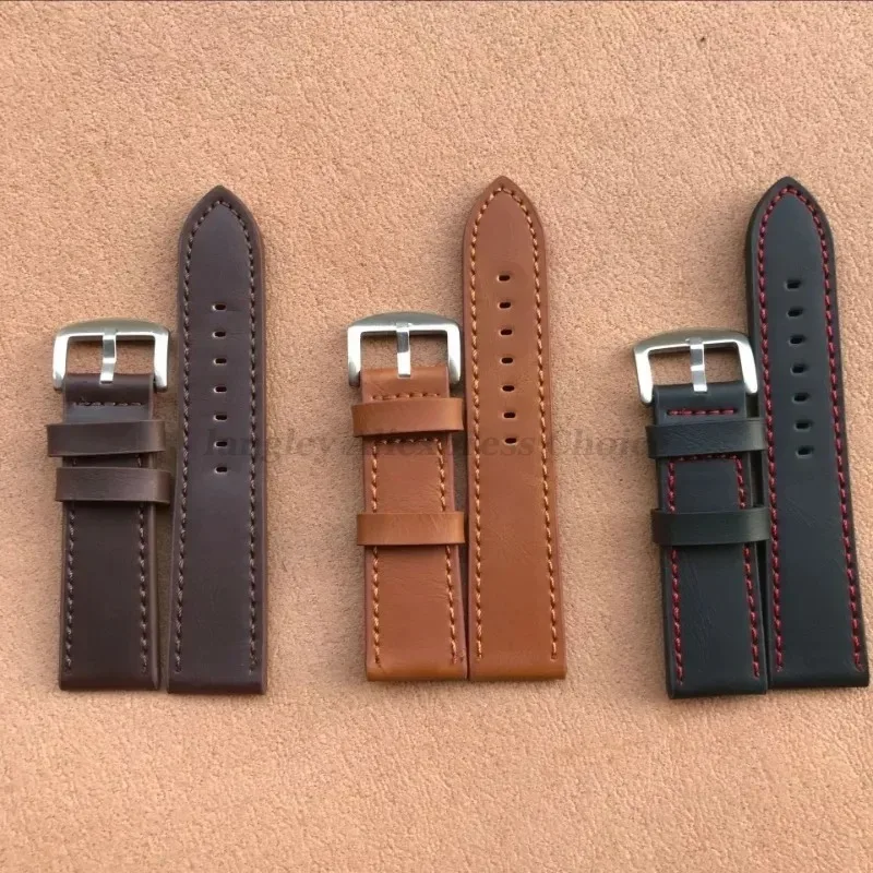 Leather Watch Band for Omega for Seiko Strap Sport Vintage 18mm 20mm 22mm 24mm Watchband Men Women Sport Bracelet For Smartwatch