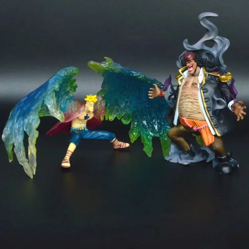 Anime One Piece Portgas D Ace Marco Marshall D Teach PVC Action Figure Manga Statue Collection Model Kids Toys Doll 4pcs/set