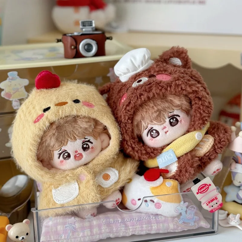 10 سنتيمتر الكرتون الحيوان سلسلة كيب دمية الملابس الكلب كوالا الكرتون الحيوان عباءة الدمى اكسسوارات أفخم مقنعين شال فستان هدية