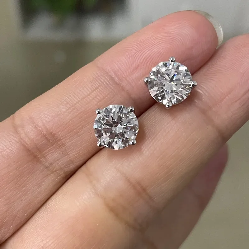 Ruihe New Luxury Design Customized 14k CVD 2ct E VS1 Lab Grown Diamonds Earrings Jewelry Party Wedding Trendy Dangle Earrings