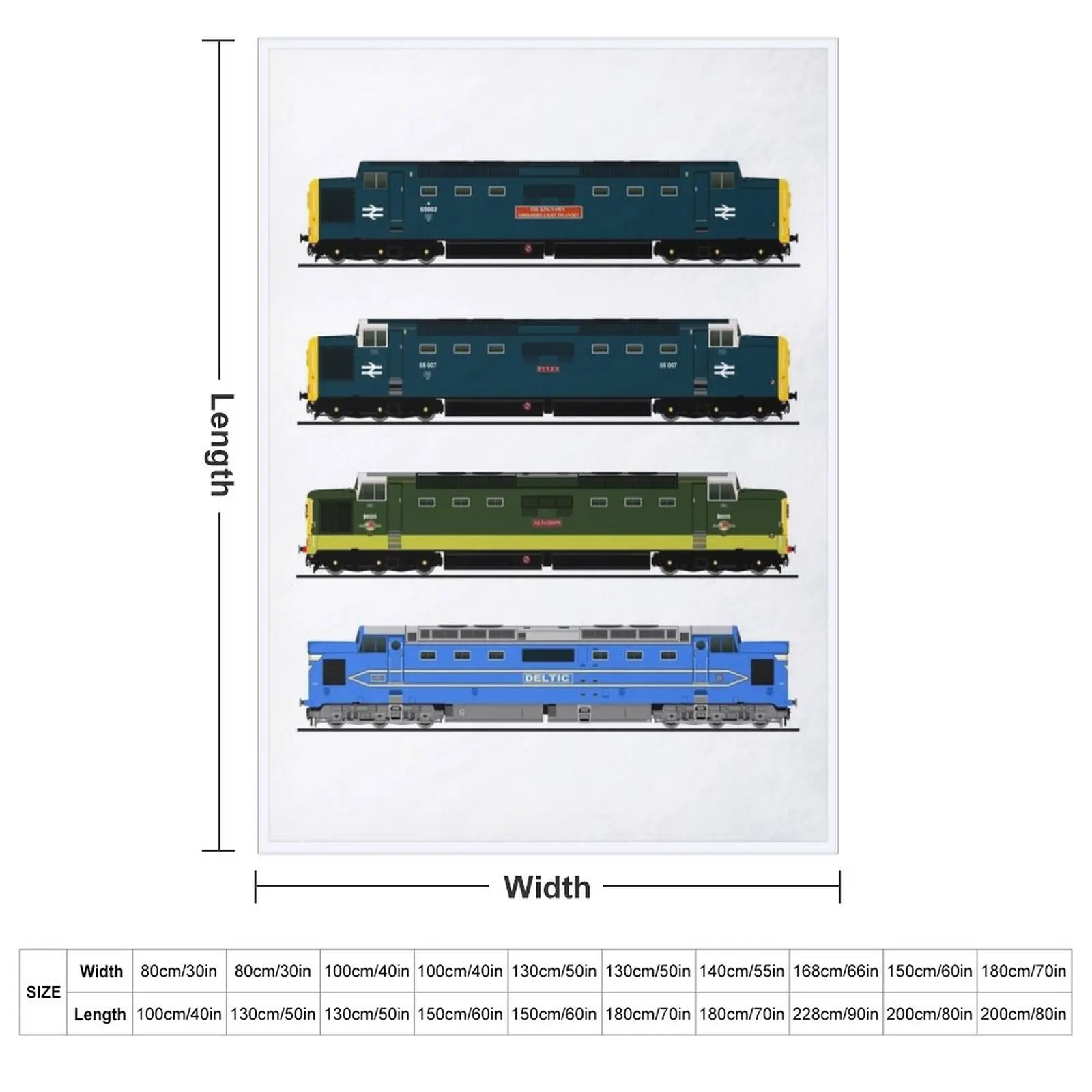 DELTIC LOCOMOTIVES Throw Blanket couch cozy soft plush fuzzy picnic outdoor blanket