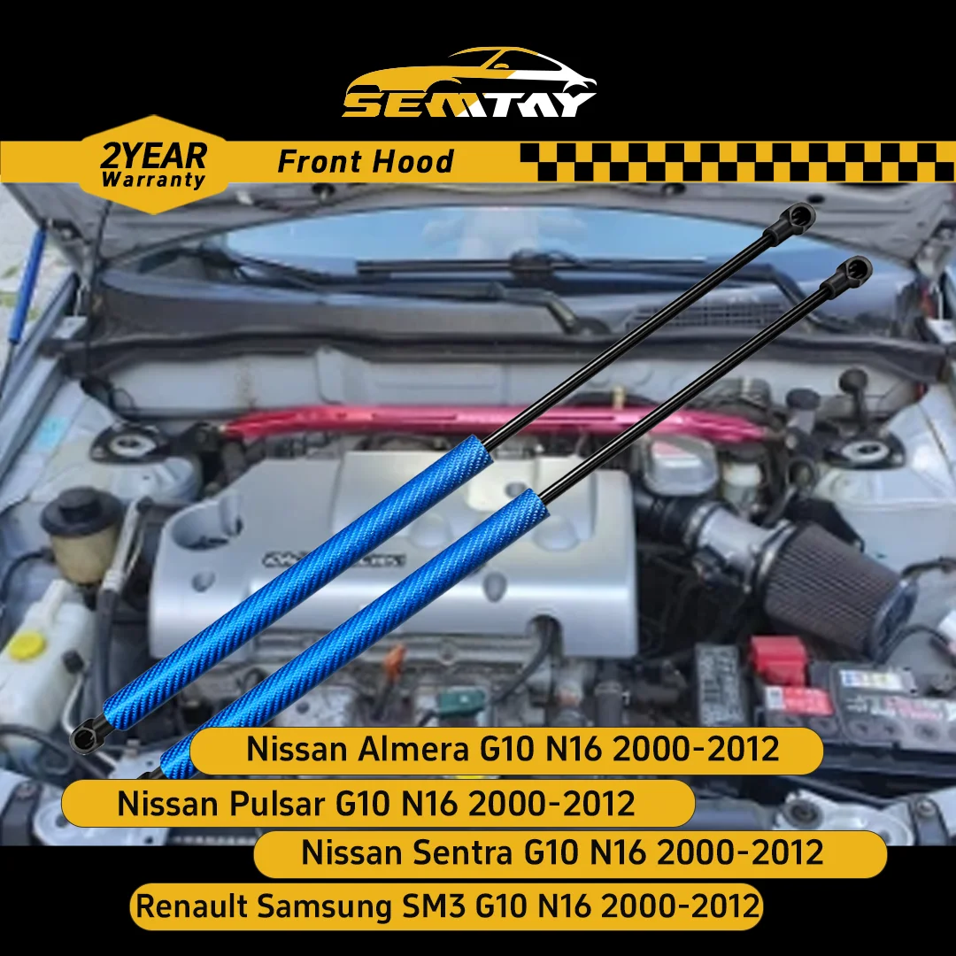 

Стойки капота SEMTAY для Bluebird Sylphy/Almera/Pulsar/Sentra G10 N16 2000-2012 Nissan, поддержка подъема капота, пружинный амортизатор, демпфер