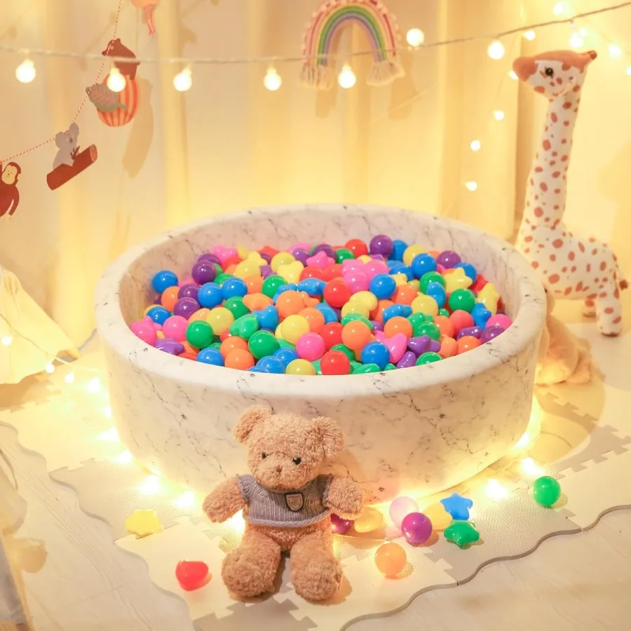 Estrela bola pit bolas para crianças 200 pçs ftalato livre bpa livre à prova de esmagamento jogar bolas de brinquedo jogar tenda piscina playhouse cercadinho par