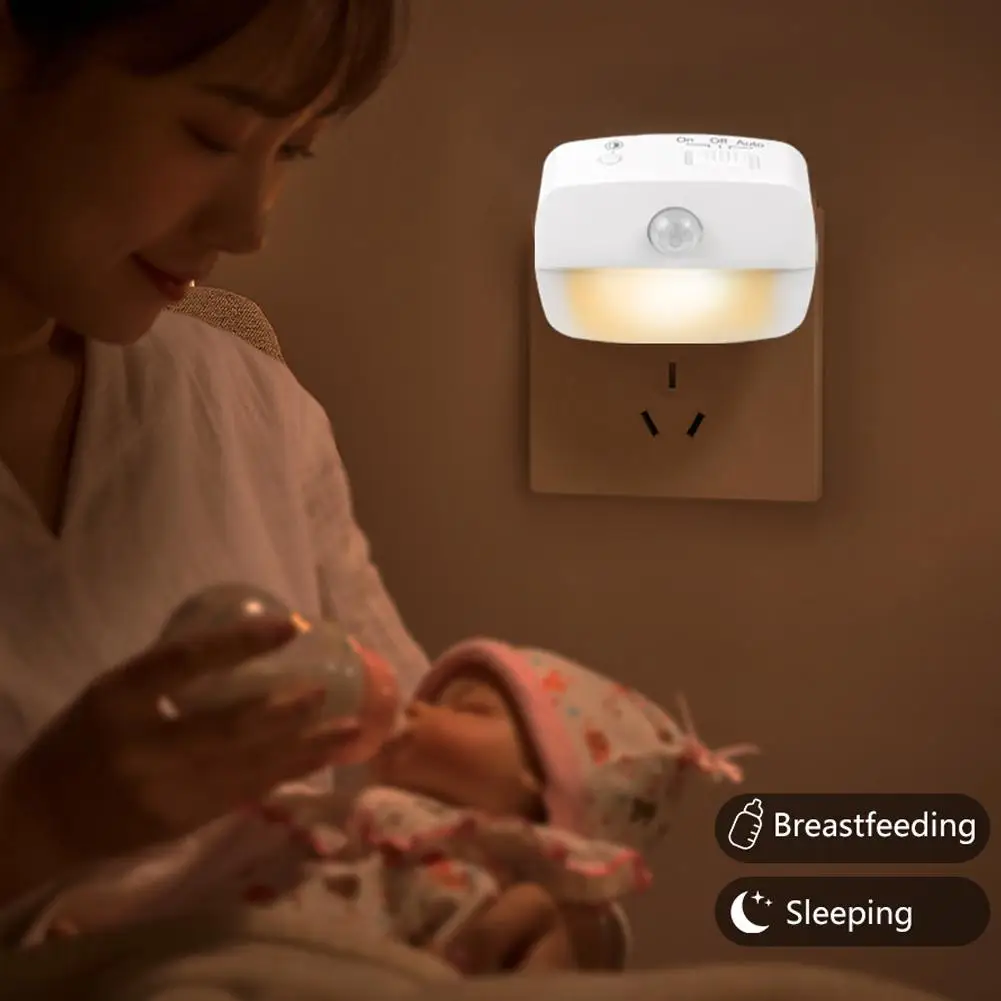 スマートセンシング LED ナイトライト 220V EU/US プラグソケットランプ子供用ナイトライトワイヤレス壁ベッドサイド寝室ナイトランプ