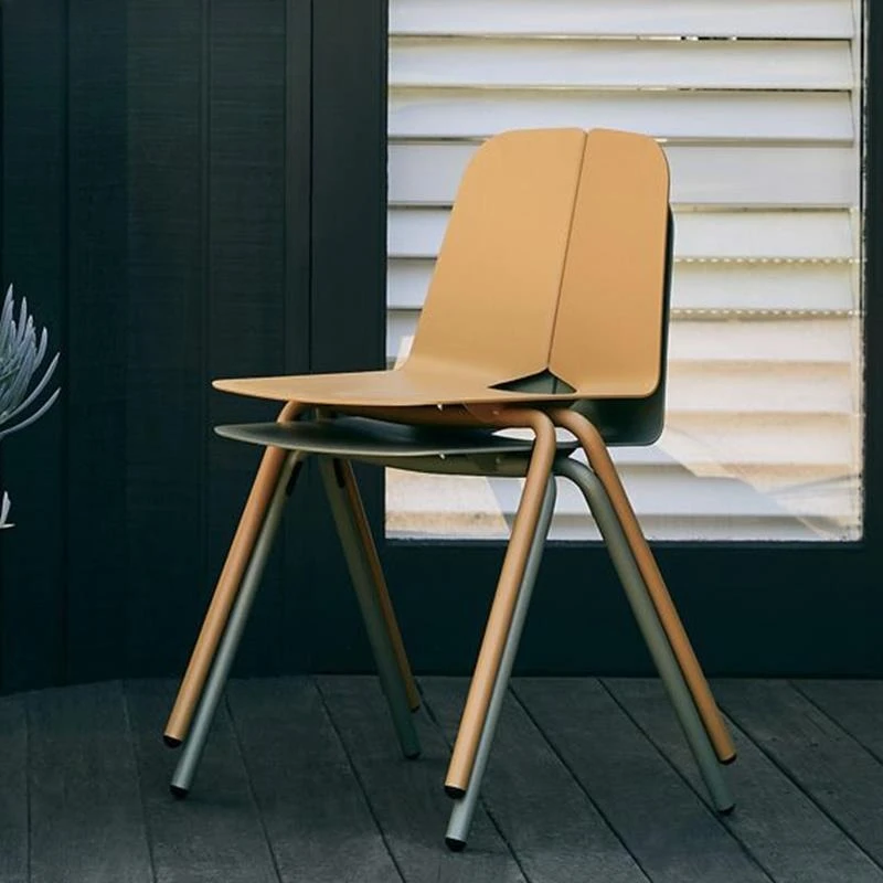 كرسي من سبائك الألومنيوم مسند ظهر كرسي طعام بسيط كرسي طعام منزلي