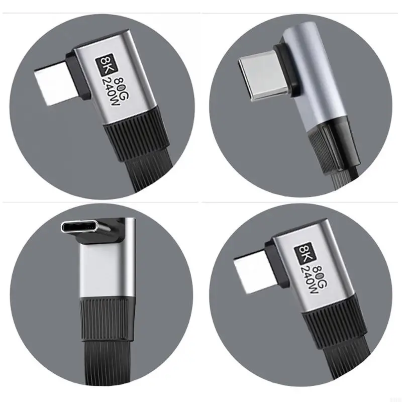 USB C to USB C Cable 80Gbps 8K@60Hz 240W Fast Charging USB C Data Cord 83CF