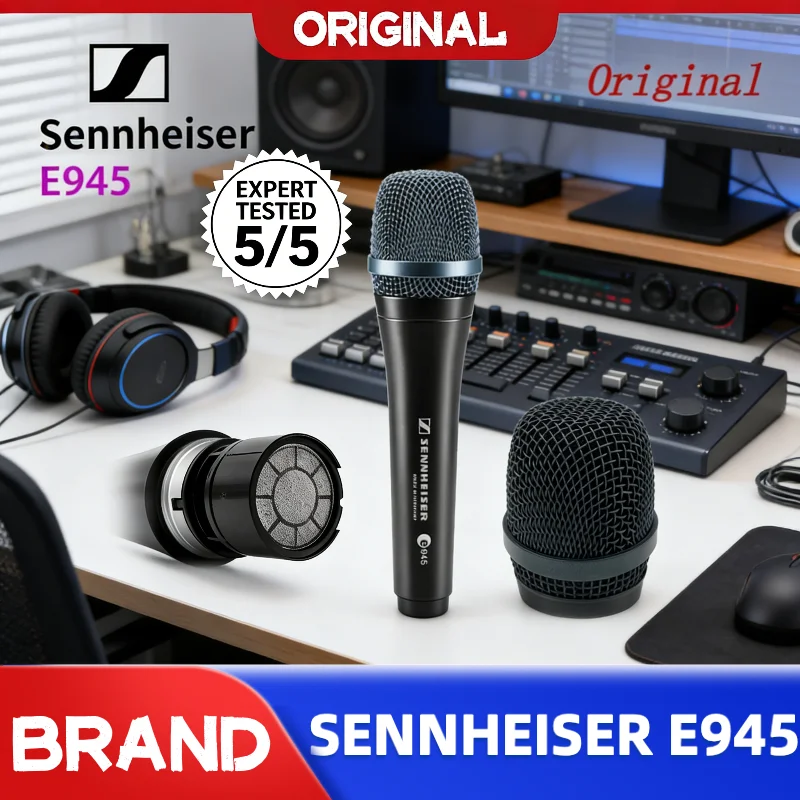 

Динамический микрофон Sennheiser E945, 2 шт., суперкардиоидный, для живых трансляций, вокала, сценических выступлений, проводной, профессиональный