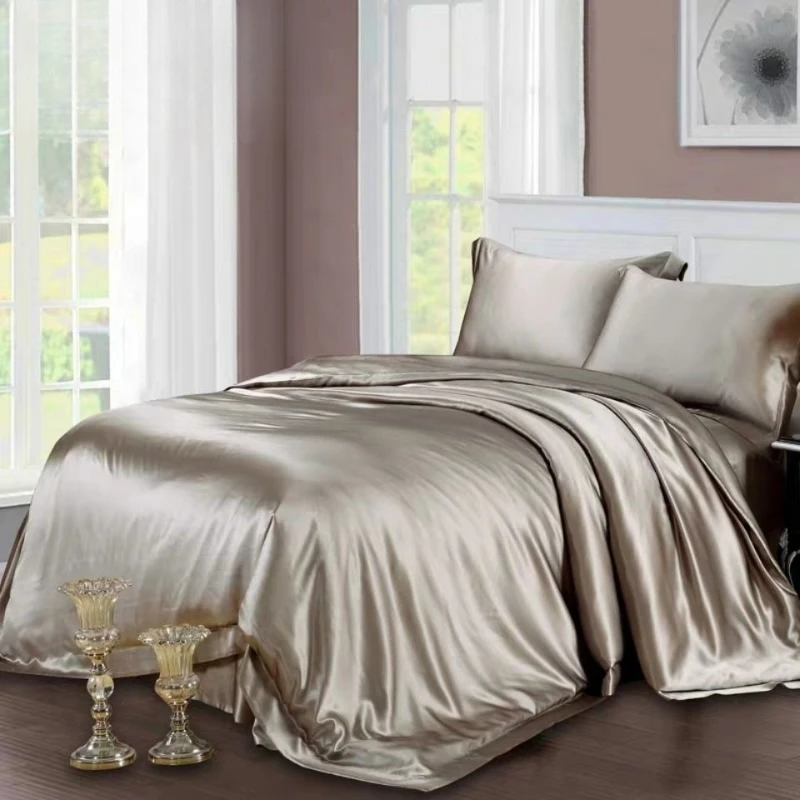 

100% Silk Four-piece Wedding Bedding Sheets Bedding Kit Mulberry Silk