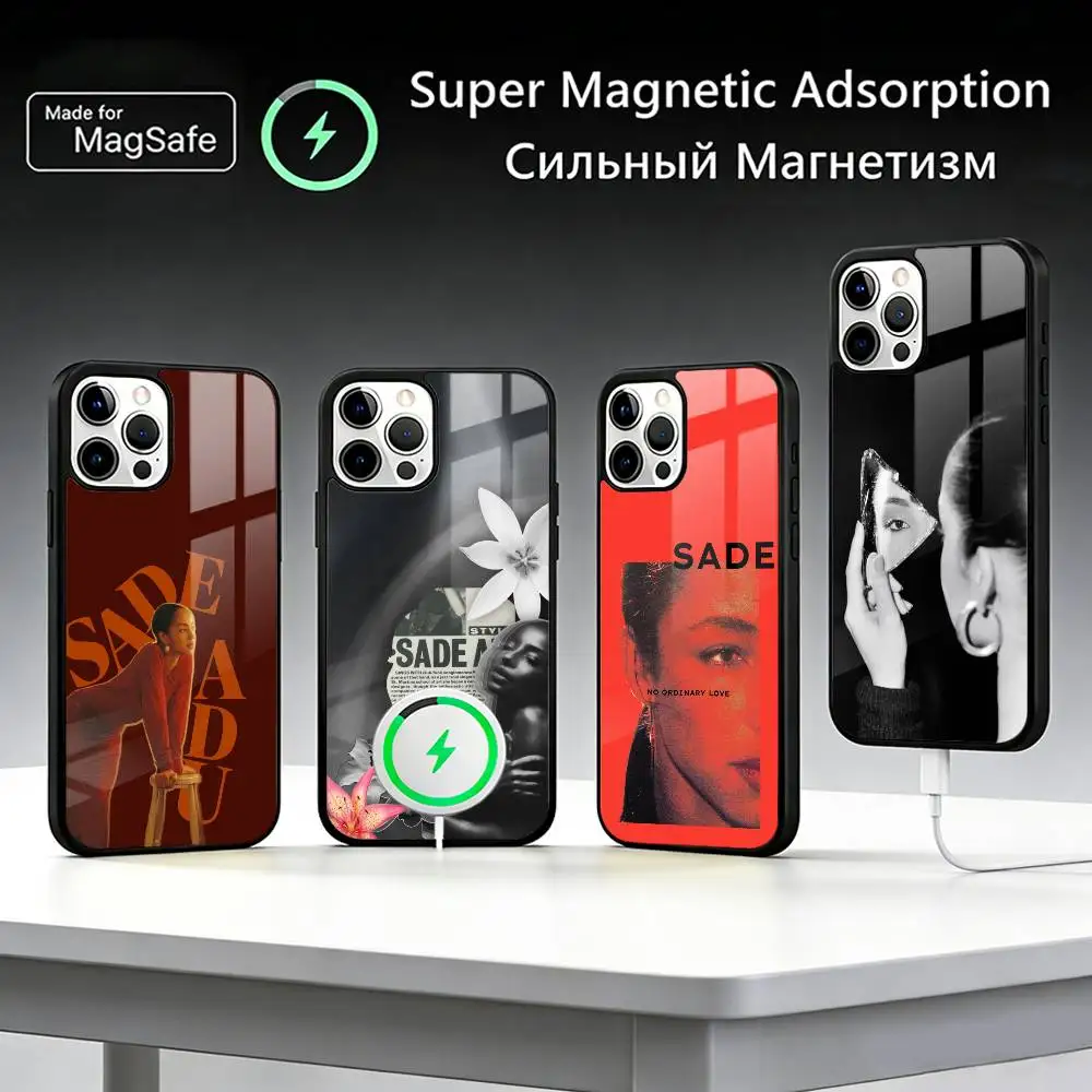 

S-Sade A-Adu Phone Case For iPhone17,16,15,14,13,12,11 Plus,Pro Max For Magsafe Wireless Charging