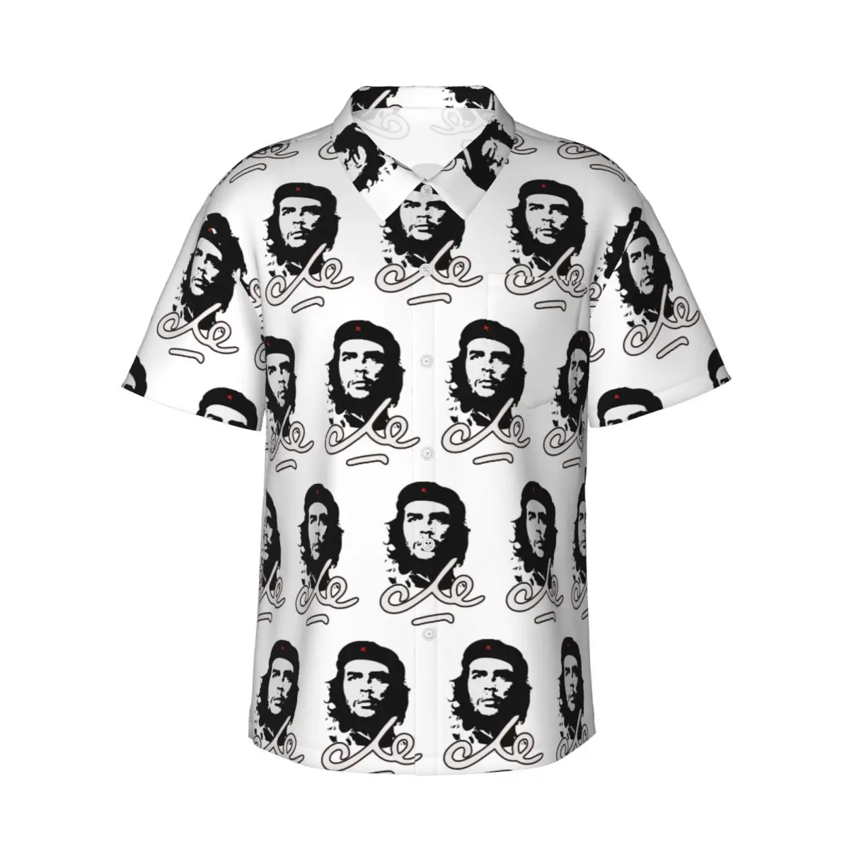 

Retro Che Guevara Men's Shirts Hawaiian Short Sleeve Shirt Fashion Button Tops for Summer Beach