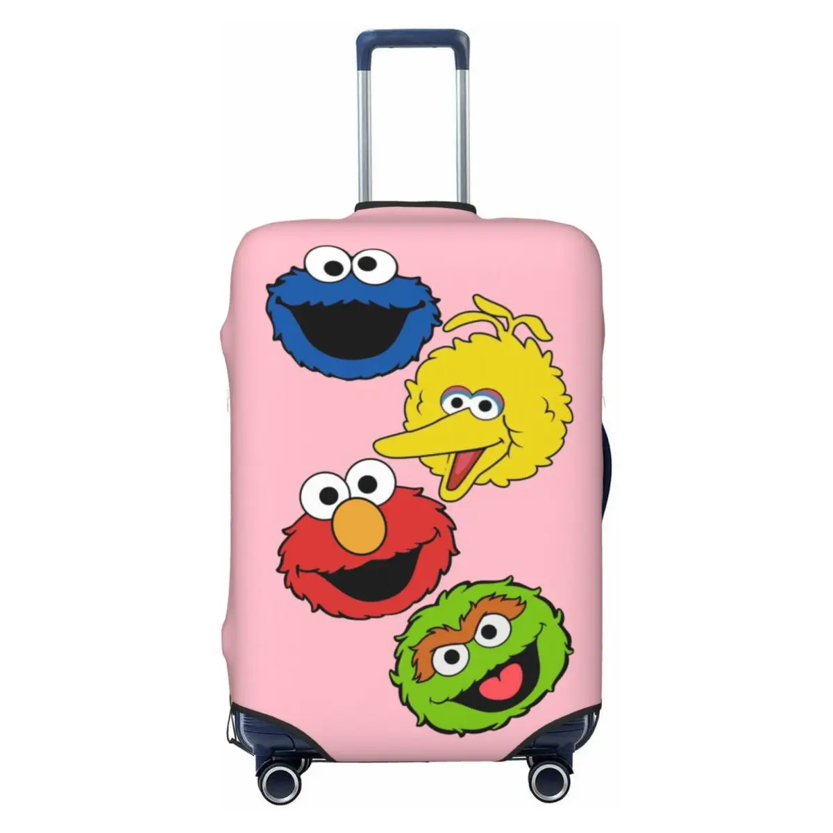 

Custom Cookie Monster Television Programs Travel Luggage Cover Washable Suitcase Cover Protector Fit 18-32 Inch