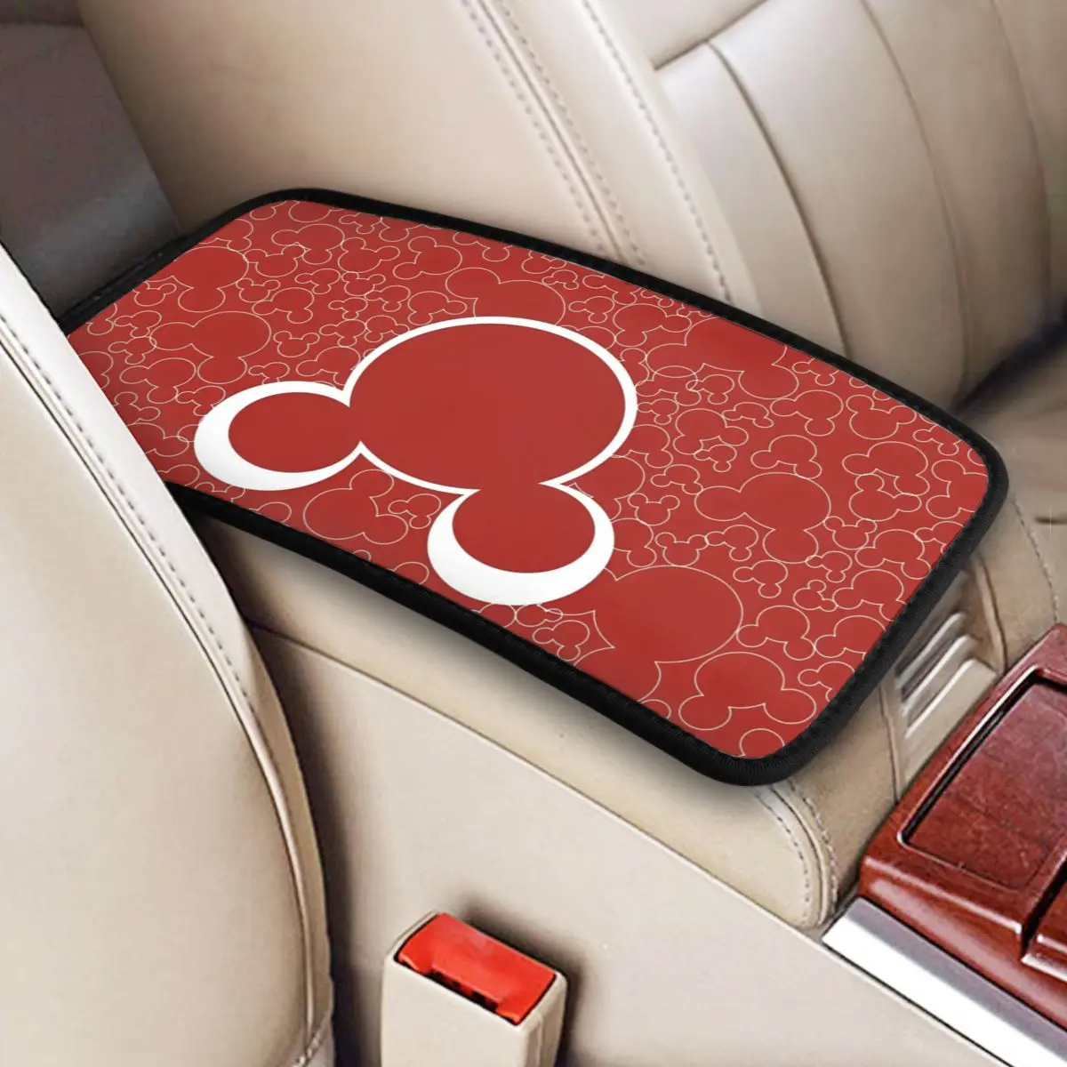 Mickey Mouse Car Armrest Cover Universal Waterproof Auto Arm Rest Covering
