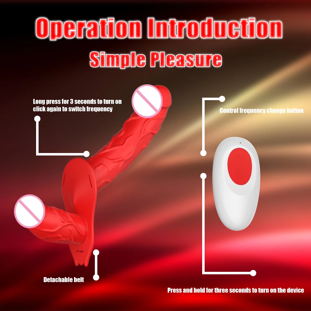 Penis Ganda Penggetar Lesbian Celana Dapat Dipakai Penis Palsu Remote Control Mainan Seks Masturbasi Strapon Listrik untuk Wanita