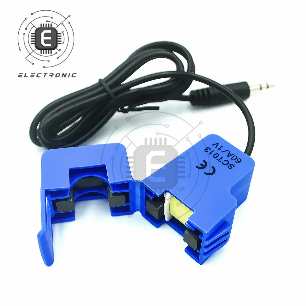 SCT-013 0-100A Transformator Arus Buka-Tutup SCT013 Sensor Arus AC Non-invasif Transformator Arus Inti Terpisah