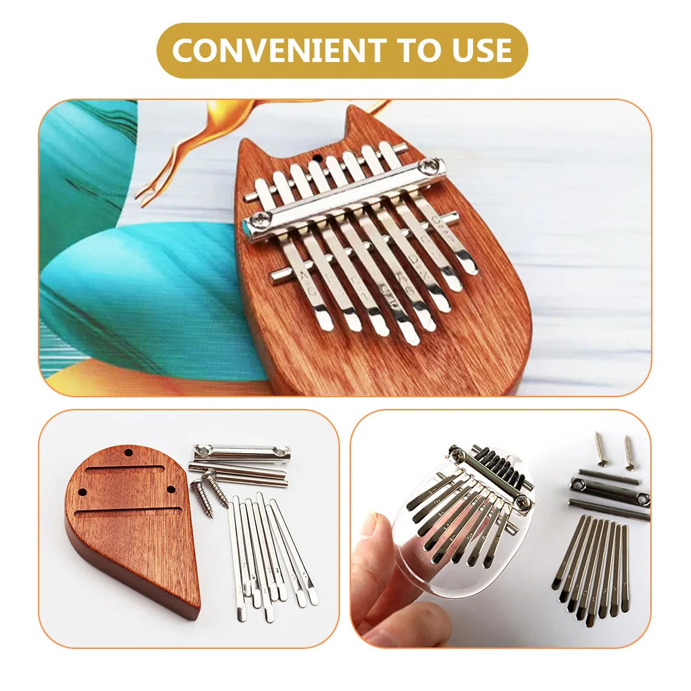 2 Sets Thumb Piano Shrapnel for Kids Crystal Portable Metal Finger Child Kalimba Adult Small