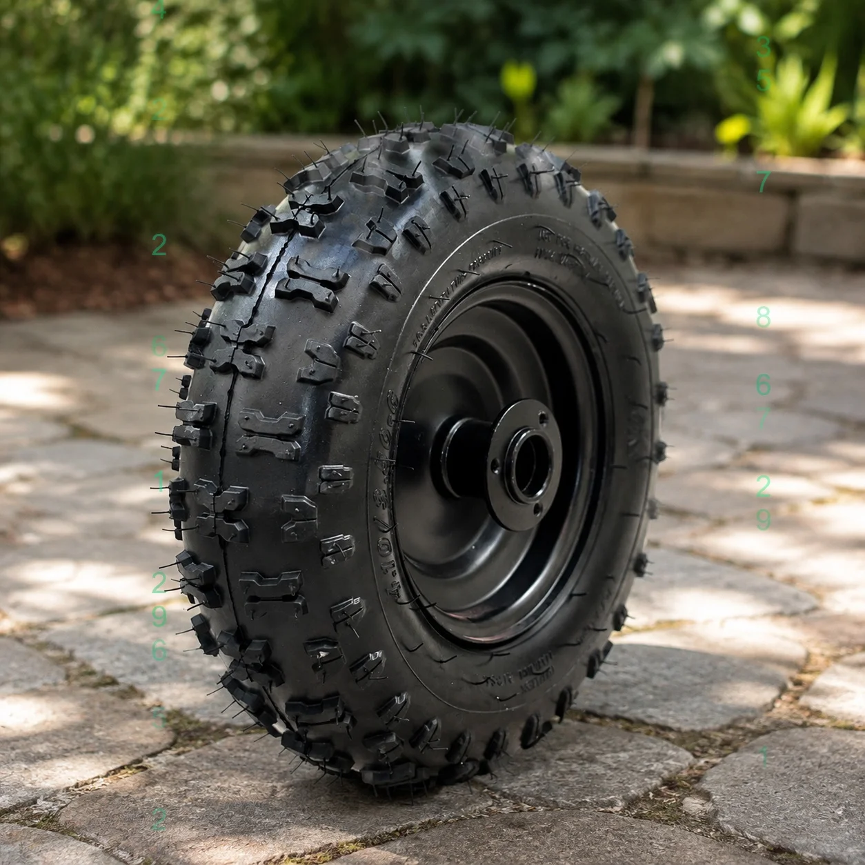 4.10/3.50-6 Tyre and Rim Assembly Fit ATV Go Kart Mini Quad 47cc 49cc Snow Plow Snowmobile Wheels