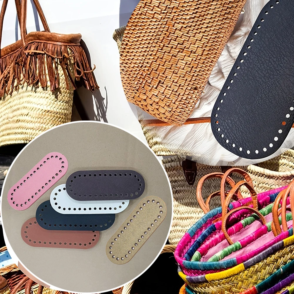 6Pcs Mixed Color DIY Knitting Yarn Bag Base Panels, Bag Hardware Accessories, Handmade Bag Base Pads, Wallet Making Material Kit, Suitable for Crochet Bags, Handmade Wallet Base (14.5) S004246