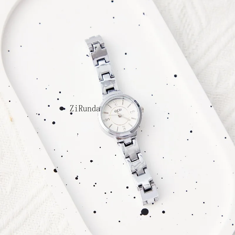 ساعة ماسية حساسة مقاومة للماء بسوار من خليط معدني ساعة كوارتز للسيدات #6