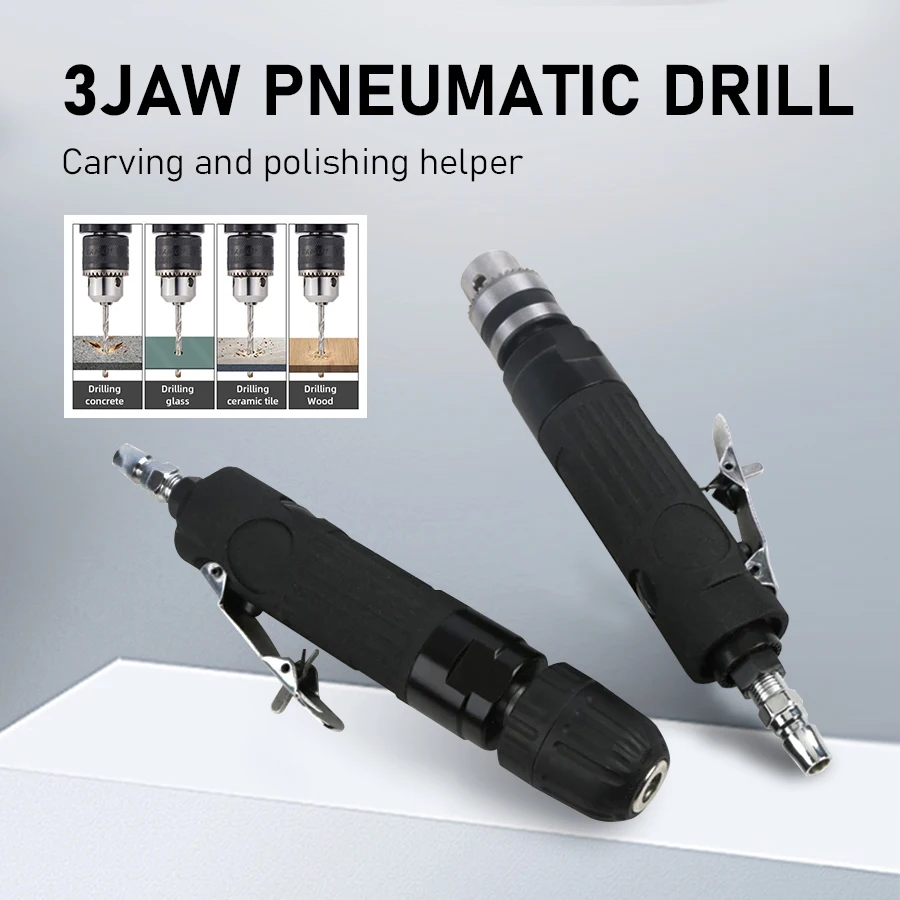 

3/8 Inch Large Torque Pneumatic Air Drill Straight Air Drill Self-Locking Air Drill Gun Sanding Machine Drilling Machine Tools