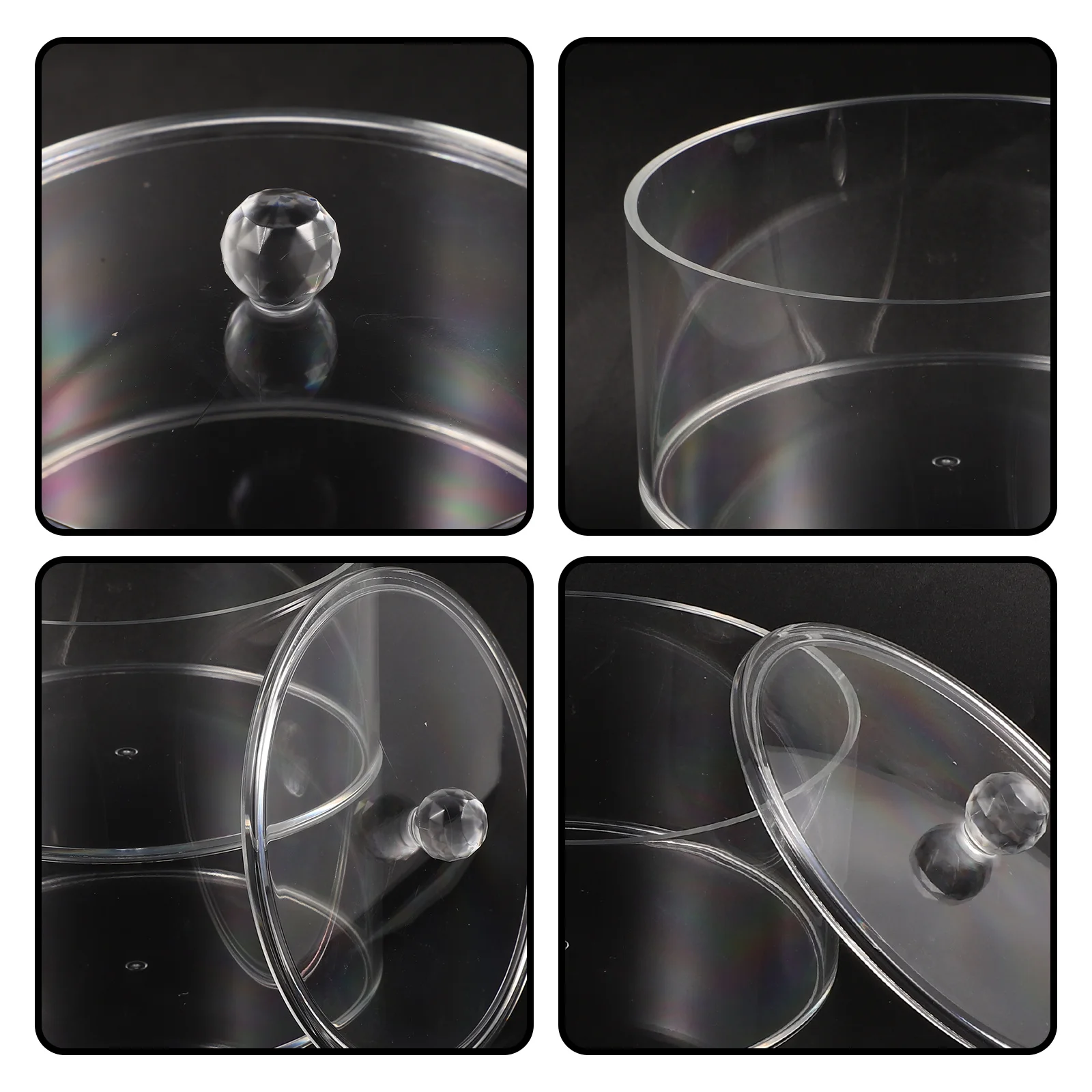 

2 Tier Clear Acrylic Storage Box For Watch Jewelry Belt Cosmetics Organizer Stackable Desktop Holder Hair Accessories Case