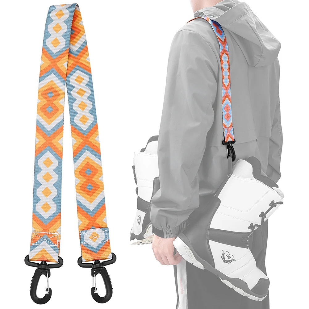 

73cm Boot Carry Sling Strap Thickened Nylon Snowboard Shoulder Strap Portable Fixing Protect with Hook for Men Women Accessories