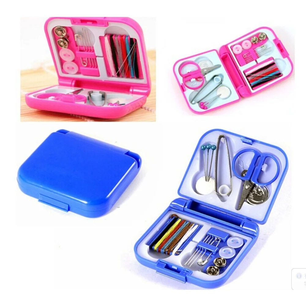 300pcs Portable Travel Sewing Kits Box Needle Threads Scissor Thimble Home Tools