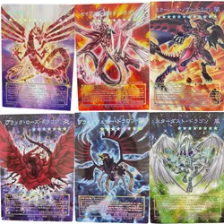 Yu Gi Oh Cards 5DS Anime Game Characters Majestic Red Dragon Black-Winged Assault Dragon Collection DIY Full Picture Cards Toys