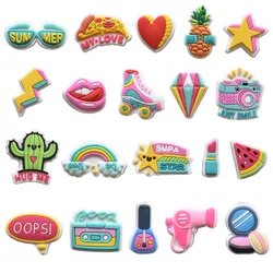 Hot Sales 1Pcs Cute Makeup Shoe Charms Pin for Crocs Accessories Charms Clog Decorations Buckle Girls Women Party Gifts