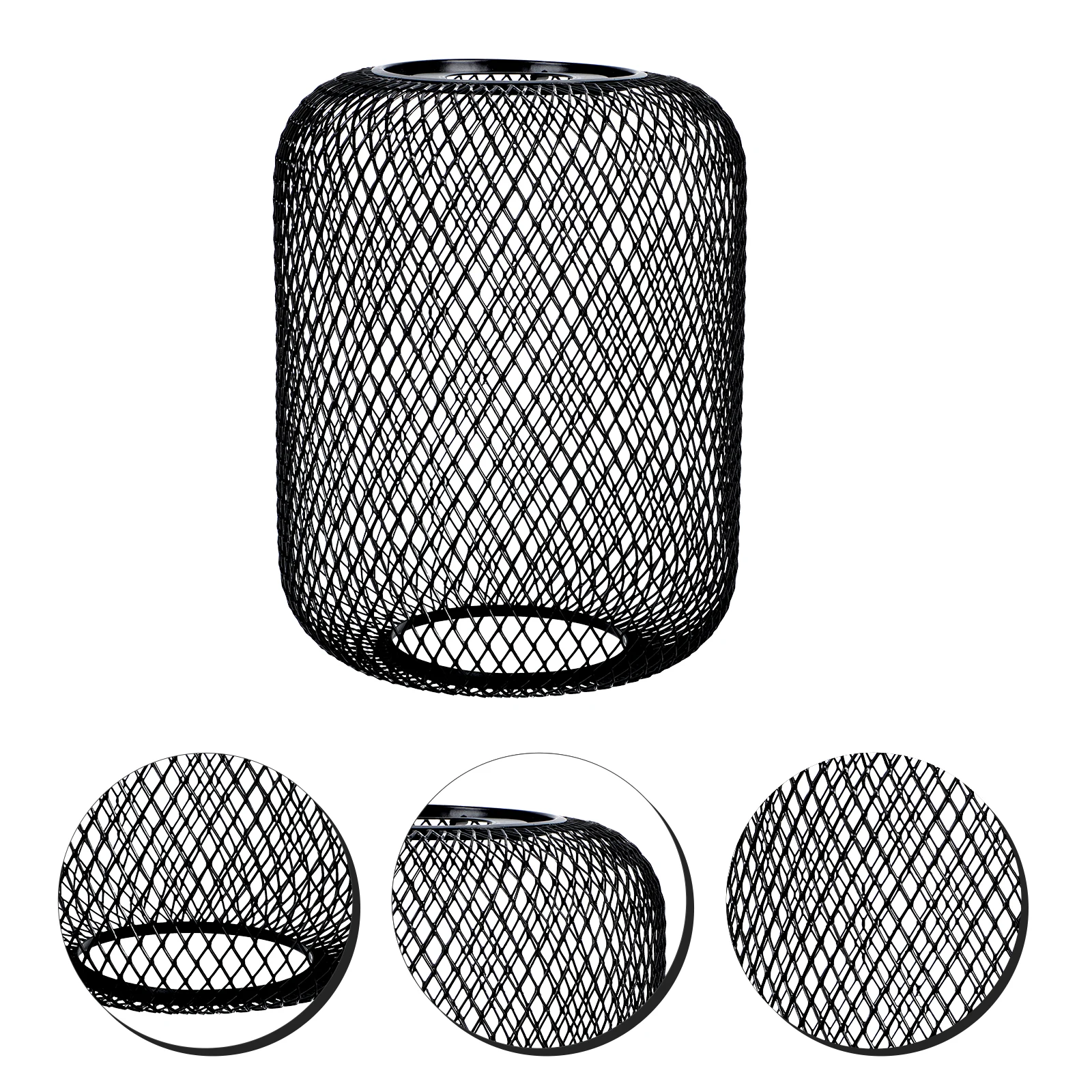 

Metal Chandelier Shell Modern Lampshade Ceiling Light Exquisite Hanging Wrought Iron Black Cage Indoor