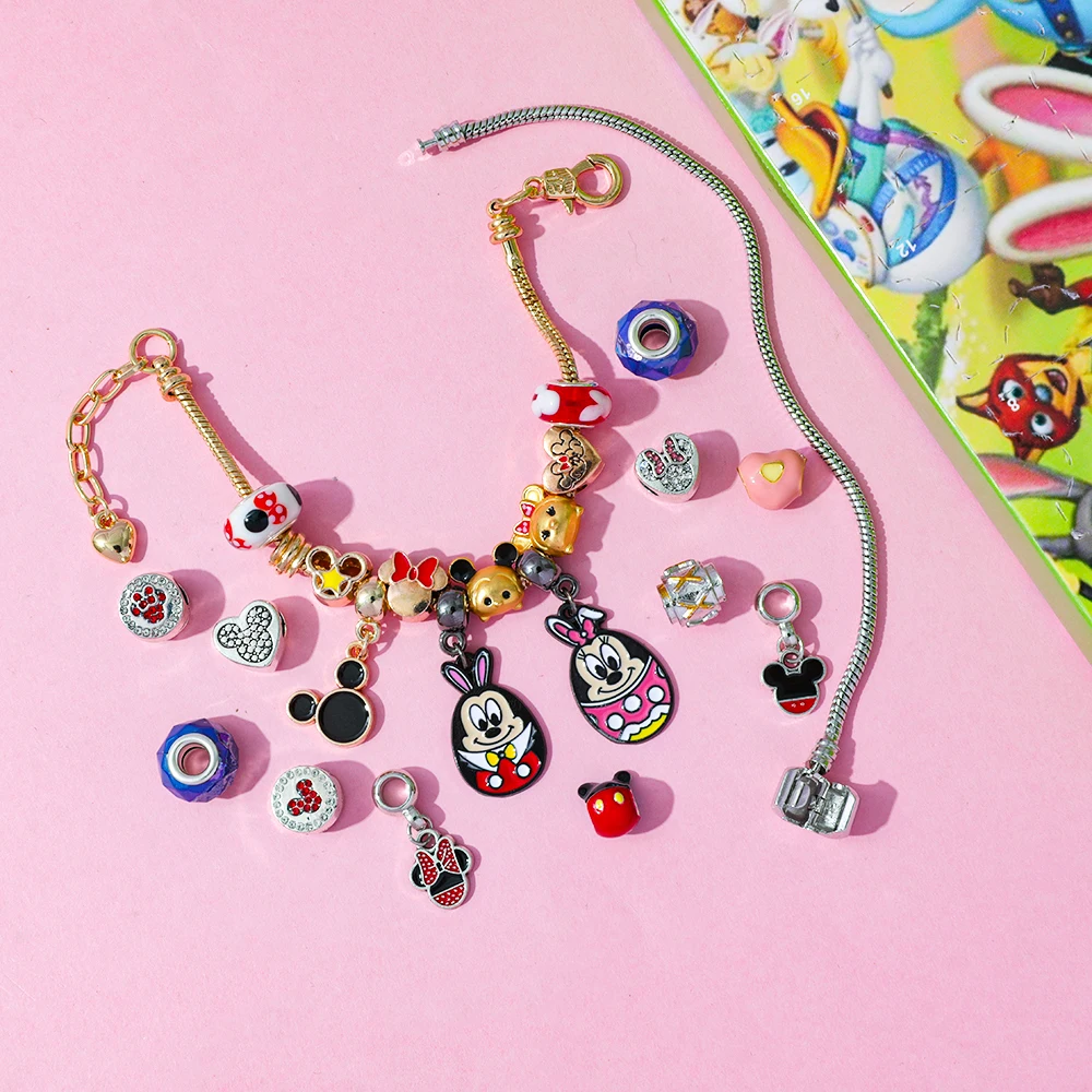 

Персонаж мультфильма Диснея, Микки и Минни Маус, Адвент, глухая коробка, подвески, модный аксессуар «сделай сам», для дня рождения, игрушки, подарки