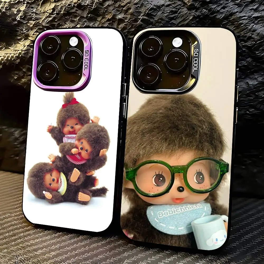 

E-Cute Monchhichis Phone Case For iPhone 17,16,15,14,13,12,11 Plus,Pro Max,XS,Colorful Silver Phone case Funda Cover