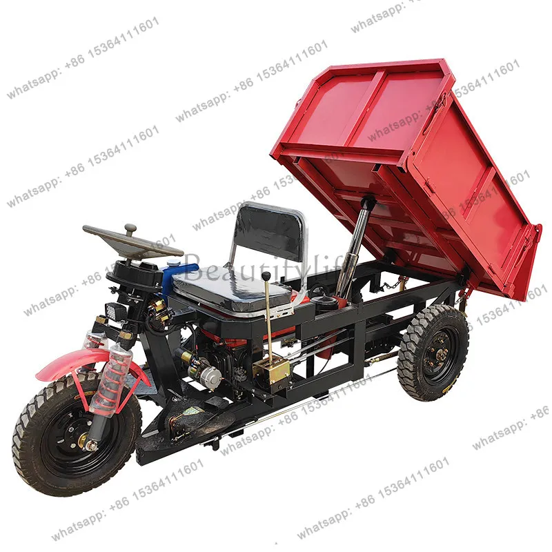 

Double top dump electric motorcycle cargo water cooled tricycle dump farm tricycle
