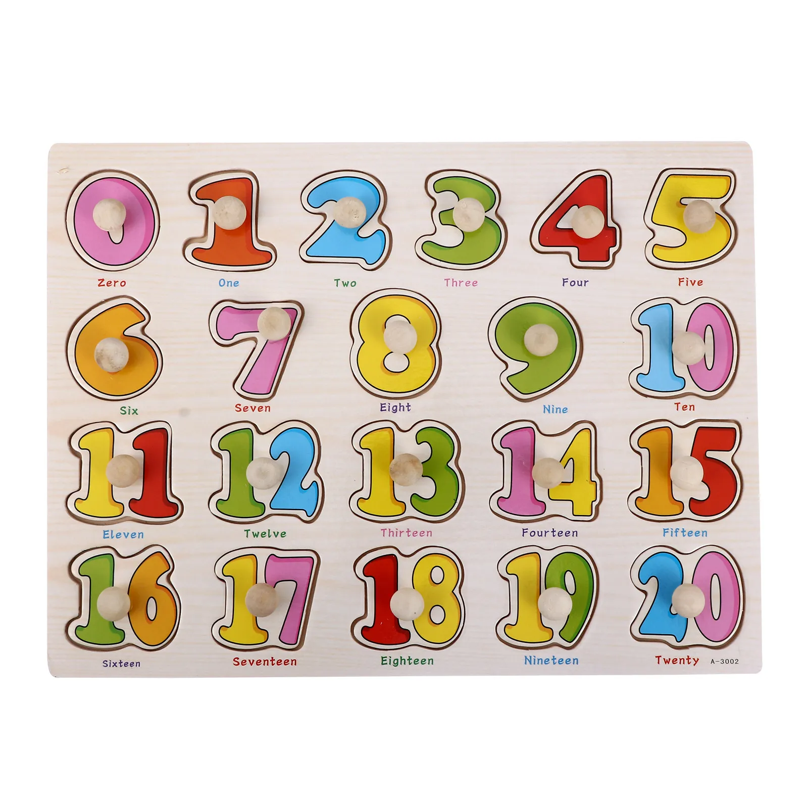 1Set Wooden Numbers Jigsaw Puzzle Creative Educational Plaything Kids Wood Puzzle Improve Perseverance Observation Ability