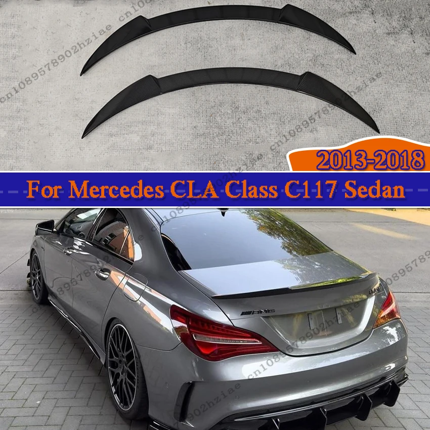 Карбоновый вид, задний спойлер в стиле FD, крылья багажника для Mercedes CLA Class W117 C117 CLA 200 250 260 CLA45, седан 2013-2018, комплект тюнинга