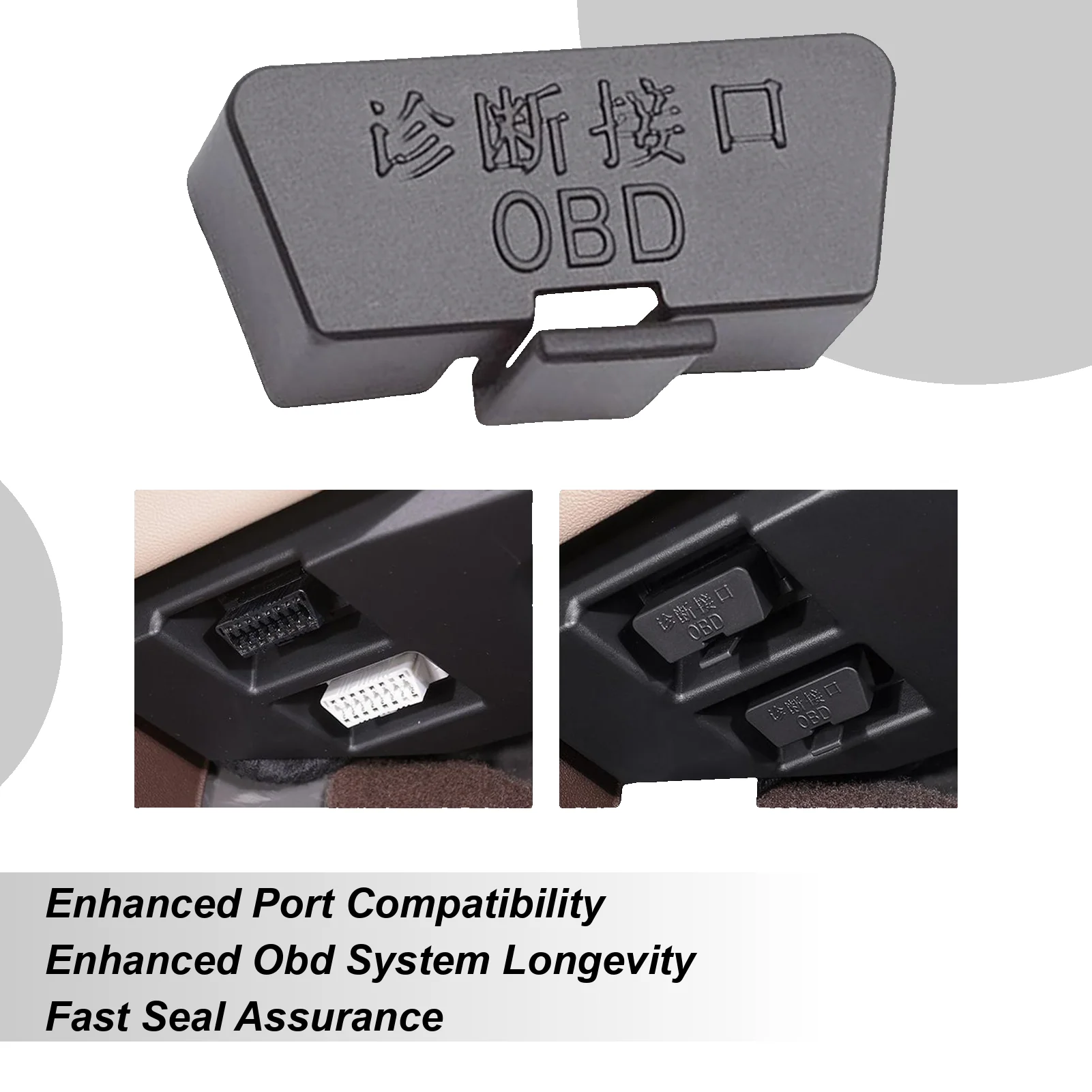 OBD Port Cover Protector, Dust Proof Interface Seal Caps for OBD2 Scanner Connector, Automotive Diagnostic Port Accessories